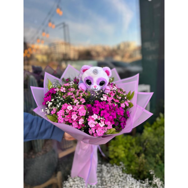 Peluş Oyuncaklı HüsnüYusuf Buketi